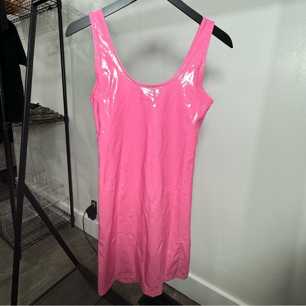 Pink mini bodycon dress